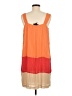 Dana Buchman 100% Polyester Color Block Orange Casual Dress Size 8 - photo 2