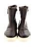 J/Slides 100% Leather Brown Ankle Boots Size 7 1/2 - photo 2