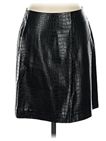 Calvin Klein Faux Leather Skirt (view 1)