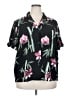 28 Palms Tropical Black Short Sleeve Blouse Size XXL - photo 1