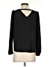 Ann Taylor LOFT 100% Polyester Black Long Sleeve Blouse Size XXS - photo 2