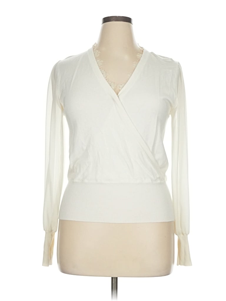 Pre-owned Laundry By Shelli Segal Cardigan Sweater In Ivory