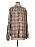Free People Plaid Brown Long Sleeve Button-Down Shirt Size XS - photo 1