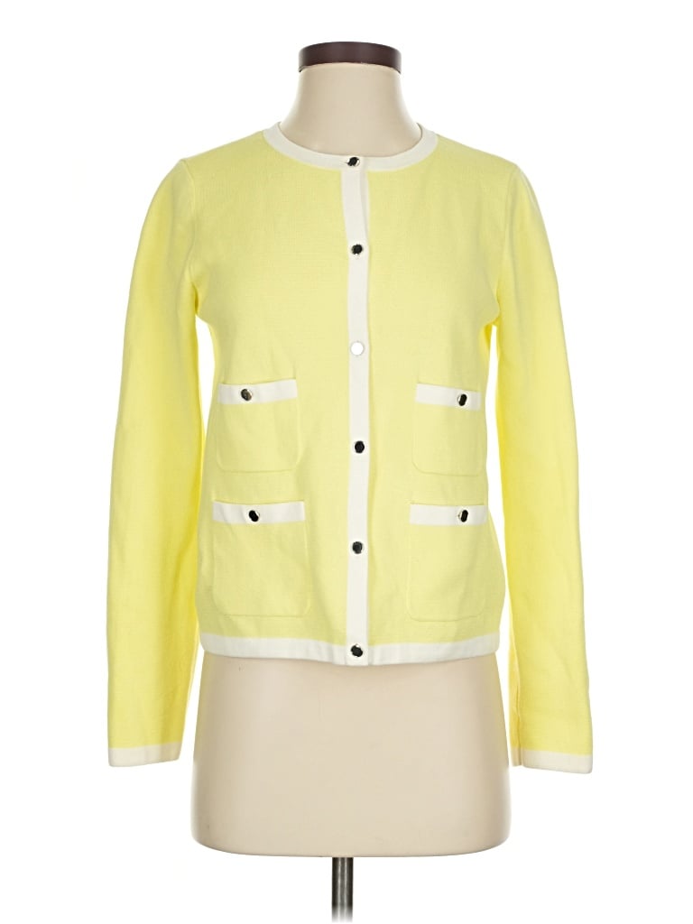 Pre-owned Talbots Cardigan Sweater In Yellow
