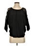 Gold Hawk 100% Silk Black 3/4 Sleeve Silk Top Size XS - photo 1
