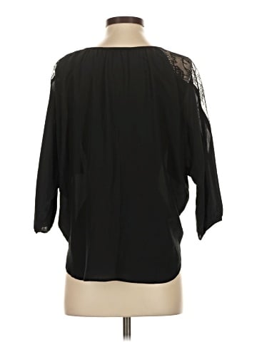 Gold Hawk 3/4 Sleeve Silk Top (view 2)