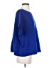 Diane von Furstenberg 100% Wool Blue Poncho Size P - Sm - photo 4