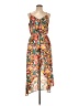 ECI 100% Polyester Floral Orange Casual Dress Size 10 - photo 1