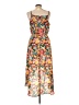 ECI 100% Polyester Floral Orange Casual Dress Size 10 - photo 2