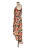 ECI 100% Polyester Floral Orange Casual Dress Size 10 - photo 5