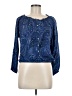 Lucky Brand Blue 3/4 Sleeve Blouse Size M - photo 1