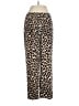 J.Crew 100% Polyester Animal Print Gold Casual Pants Size 6 - photo 1