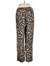 J.Crew 100% Polyester Animal Print Gold Casual Pants Size 6 - photo 2