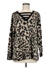 Heimish U.S.A Animal Print Brown Tan Pullover Sweater Size M - photo 1