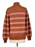 Ichi Stripes Brown Turtleneck Sweater Size L - photo 2