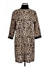 Zara Basic Animal Print Brown Casual Dress Size L - photo 1