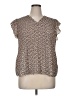 Assorted Brands 100% Polyester Brown Sleeveless Blouse Size XL (estimated) - photo 1