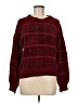 Papermoon 100% Polyester Tweed Burgundy Pullover Sweater Size M - photo 1