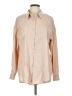 Unbranded 100% Polyester Color Block Tan Long Sleeve Blouse Size L - photo 1