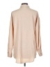 Unbranded 100% Polyester Color Block Tan Long Sleeve Blouse Size L - photo 2