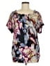 Ecote 100% Rayon Purple Short Sleeve Blouse Size M - photo 1