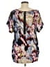 Ecote 100% Rayon Purple Short Sleeve Blouse Size M - photo 2