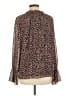 Sen Animal Print Brown Long Sleeve Blouse Size Med (2) - photo 2