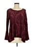 Gibson Burgundy Long Sleeve Blouse Size M - photo 1