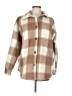 Blue B 100% Polyester Plaid Brown Coat Size L - photo 1