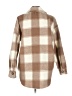 Blue B 100% Polyester Plaid Brown Coat Size L - photo 2