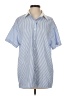 Shein Stripes Blue Short Sleeve Blouse Size 2 - photo 1