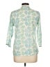 Roberta Roller Rabbit 100% Cotton Teal 3/4 Sleeve Blouse Size M - photo 2