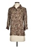 Koret 100% Polyester Tweed Brown 3/4 Sleeve Blouse Size P (petite) - photo 1
