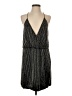 Parker 100% Polyester Metallic Black Cocktail Dress Size 4 - photo 1