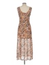 Louna Animal Print Brown Cocktail Dress Size L - photo 2