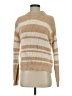 Veda Stripes Tan Turtleneck Sweater Size S - photo 1