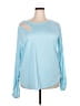 Pro Player 100% Polyester Blue Long Sleeve T-Shirt Size 3X - photo 1