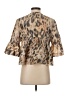 Carlisle 100% Polyester Animal Print Tan Short Sleeve Blouse Size 4 - photo 2