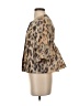 Carlisle 100% Polyester Animal Print Tan Short Sleeve Blouse Size 4 - photo 5