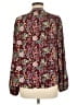Hazel 100% Polyester Paisley Burgundy Long Sleeve Blouse Size M - photo 2