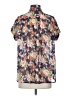 Bellatrix 100% Polyester Floral Blue Short Sleeve Blouse Size S - photo 2