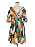 Shein 100% Polyester Print Teal Casual Dress Size 6 - photo 1