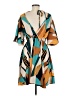 Shein 100% Polyester Print Teal Casual Dress Size 6 - photo 2