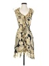 Hype Paisley Tan Cocktail Dress Size XXS (estimated) - photo 1