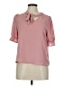 Shein 100% Polyester Pink Short Sleeve Blouse Size 6 - photo 1