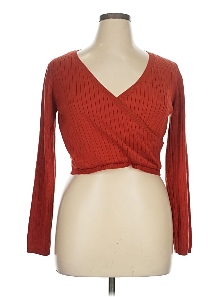 Pre-owned Love Tree Cardigan Sweater In Red