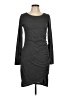Leith Solid Gray Casual Dress Size L - photo 1