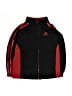 Adidas 100% Polyester Stripes Red Track Jacket Size 2T - photo 1