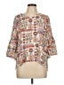 Assorted Brands 100% Polyester Ivory 3/4 Sleeve Blouse Size L - photo 1