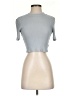 Silence and Noise Gray Blue Short Sleeve Turtleneck Size S - photo 1